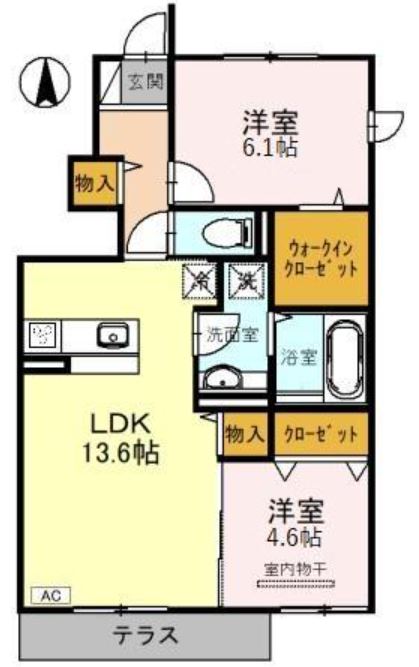 カーサリモーネの間取り写真