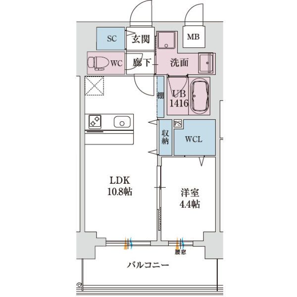 スプランディッド新大阪VIIIの間取り写真