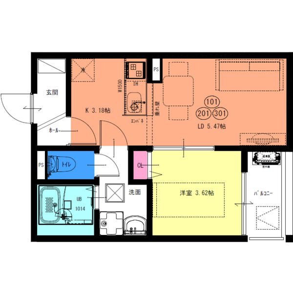 F+style西取石5号館の間取り写真