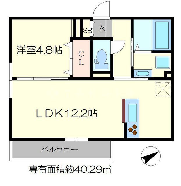 サンライズ上新庄の間取り写真