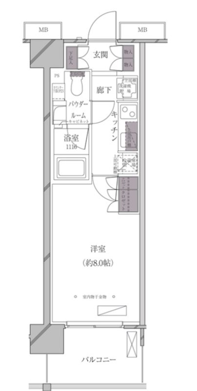 新交通ゆりかもめ 芝浦ふ頭駅 徒歩4分 12階建 築10年の間取り写真