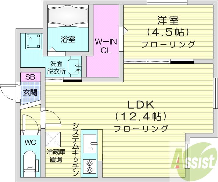 地下鉄東西線 南郷１３丁目駅 徒歩8分 4階建 新築の間取り写真