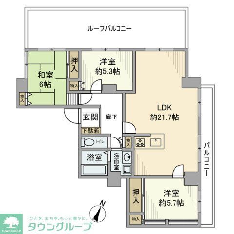 メゾン本町の間取り写真