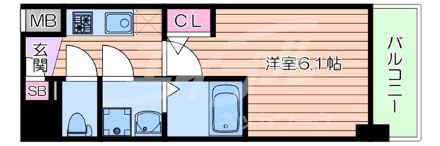 地下鉄谷町線 南森町駅 徒歩2分 11階建 築5年の間取り写真