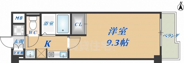 近鉄大阪線 長瀬駅 徒歩8分 5階建 築25年の間取り写真