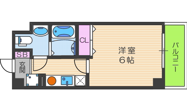 地下鉄谷町線 天神橋筋六丁目駅 徒歩11分 6階建 築15年の間取り写真