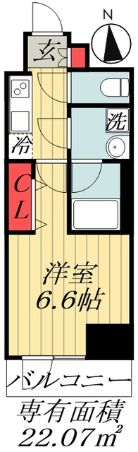 東京メトロ東西線 原木中山駅 徒歩9分 5階建 築2年の間取り写真