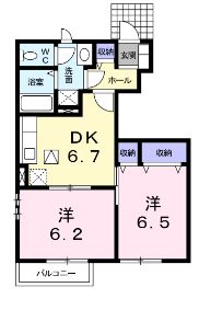ＪＲ山陽本線 備後赤坂駅 徒歩20分 2階建 築23年の間取り写真