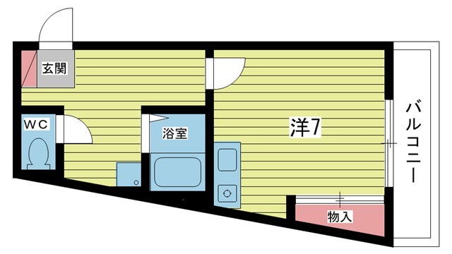 大阪モノレール本線 柴原阪大前駅 徒歩15分 3階建 築32年の間取り写真