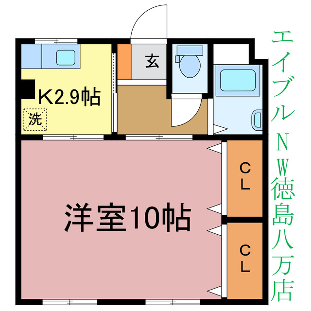 ＪＲ徳島線 徳島駅 徒歩25分 3階建 築55年の間取り写真