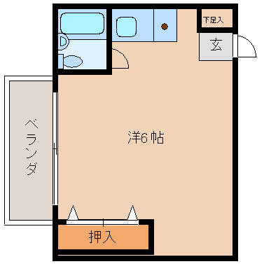 広島市中区堺町のマンションの間取り