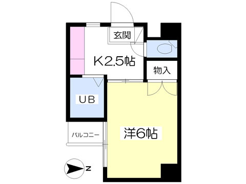 松山市清水町のマンションの間取り