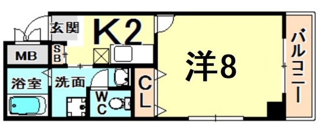 尼崎市開明町のマンションの間取り