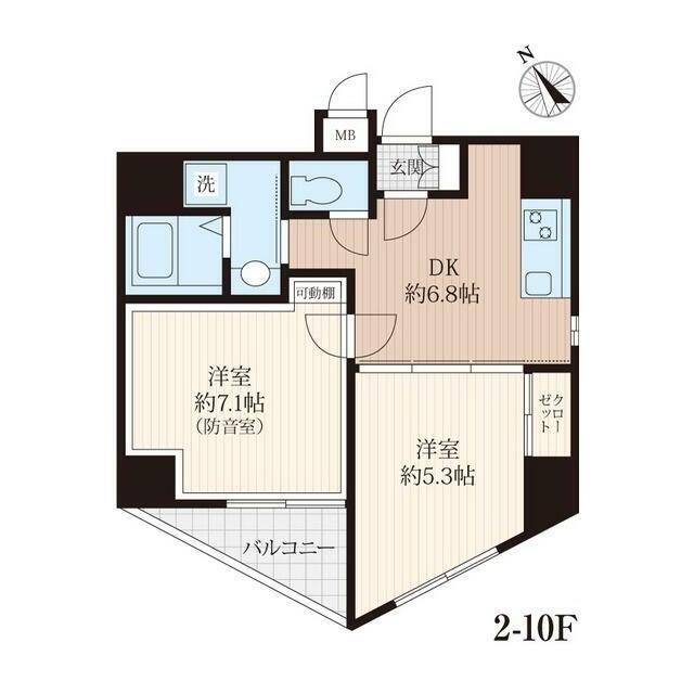 千代田区平河町のマンションの間取り