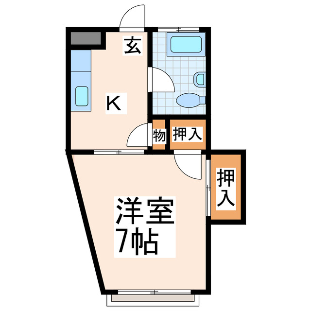 熊本県熊本市東区健軍３（アパート）の賃貸物件の間取り