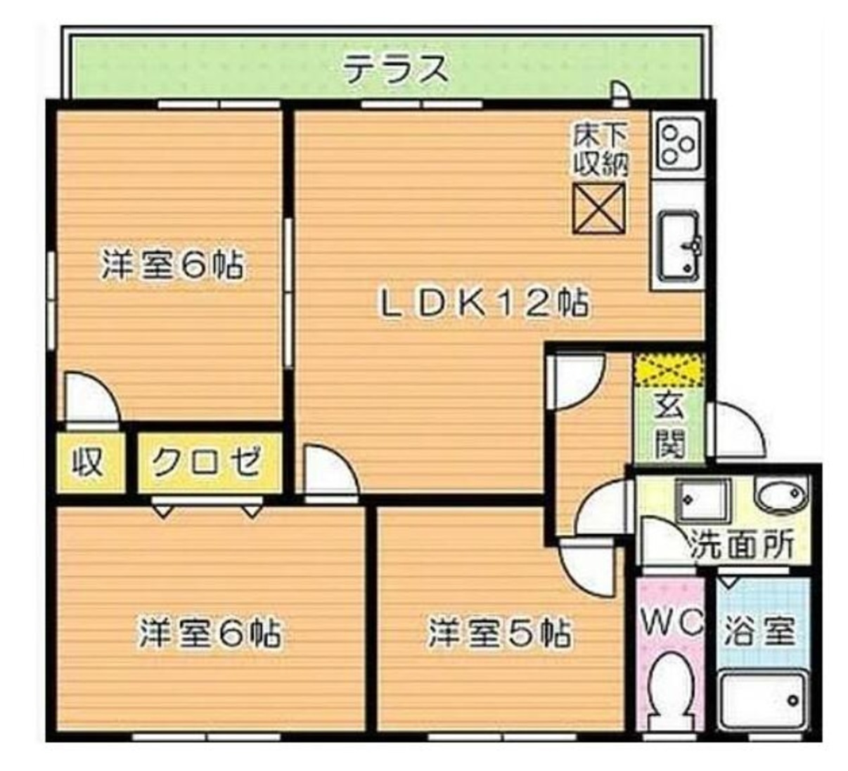 パールリバー浅川　E棟の間取り