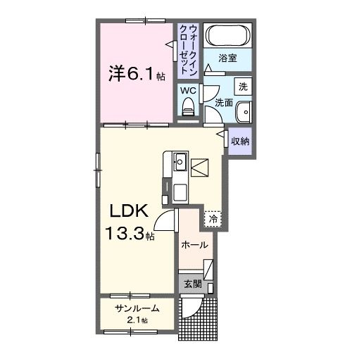 福山市沼隈町大字草深のアパートの間取り