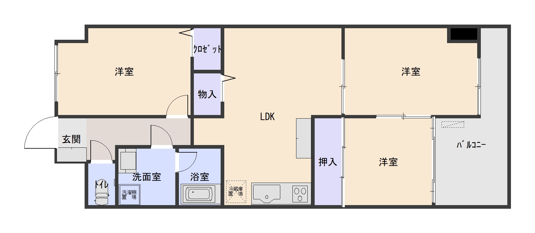 レインボー本庄の間取り