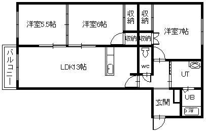 フロンティア大町の間取り