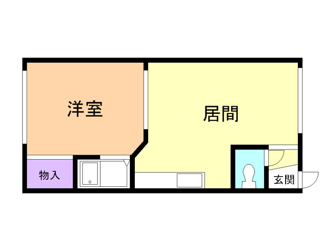 苫小牧市豊川町のアパートの間取り