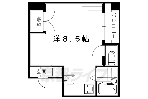 京都市伏見区東大手町のマンションの間取り