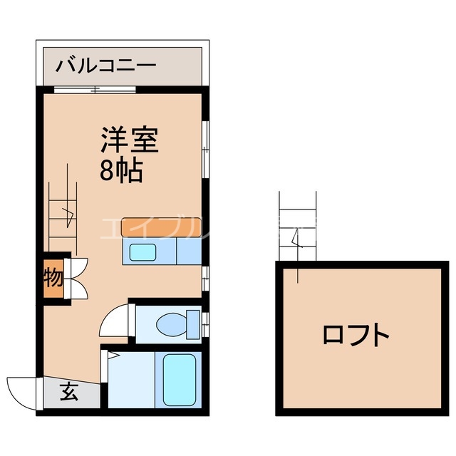 ラルジュ梁川の間取り