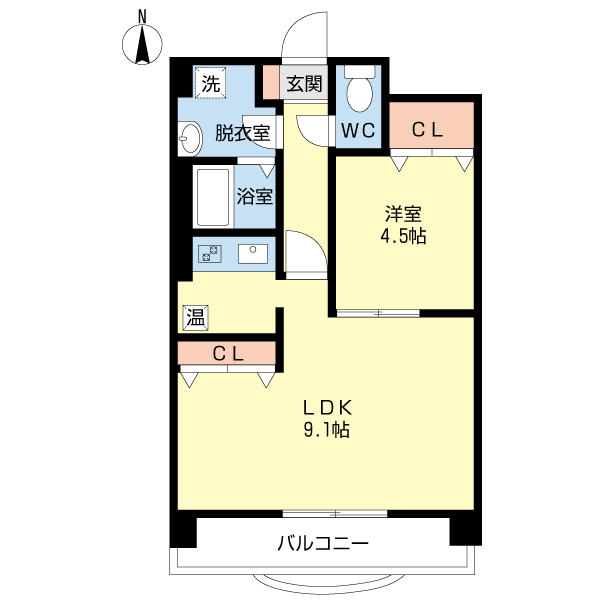 レジュイール東中通の間取り