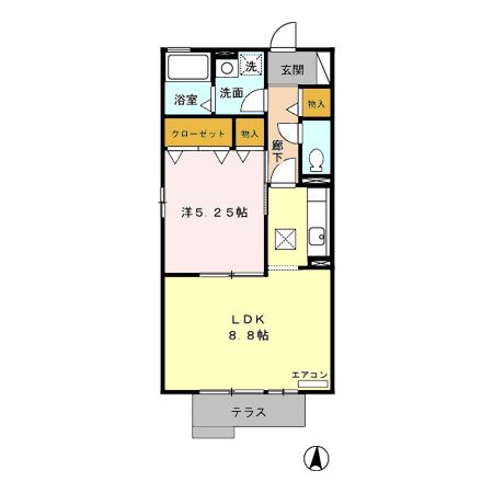 名古屋市中川区馬手町のアパートの間取り