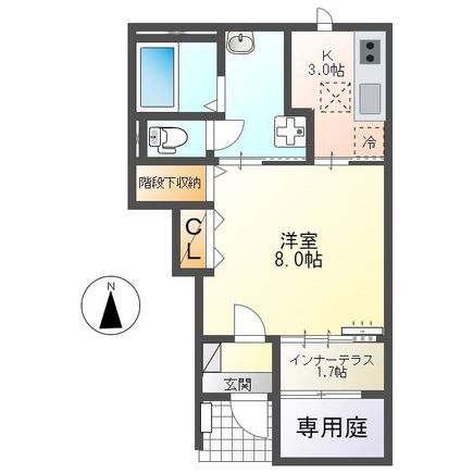 豊川市平尾町のアパートの間取り