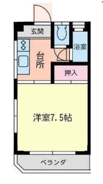 大和市林間のマンションの間取り