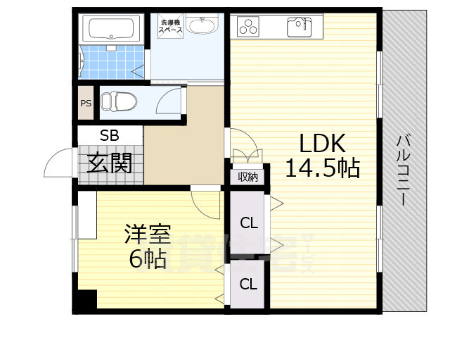 茨木市庄のマンションの間取り