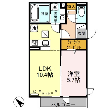 【パルテール（D-ROOM）の間取り】