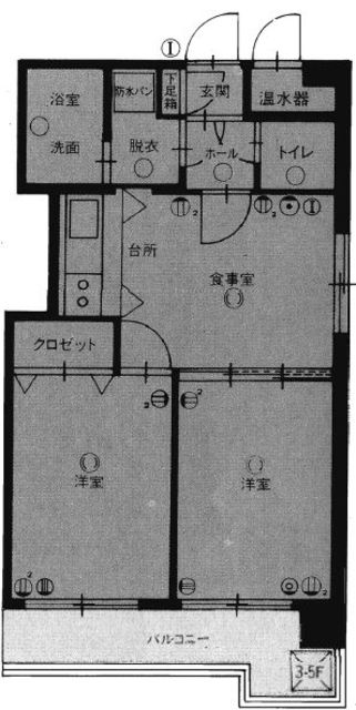 エステートモア大濠れんが通りの間取り