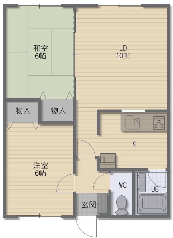 太陽ハイツの間取り