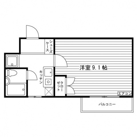 ハイツ宮の森の間取り