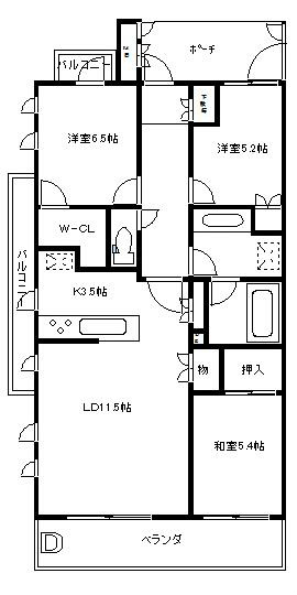 ウエリス稲毛の間取り