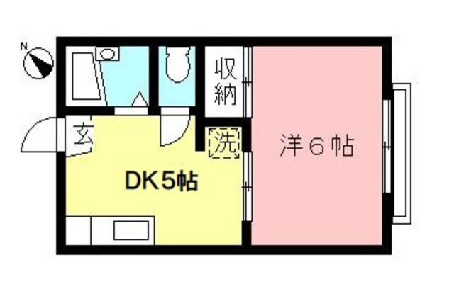 八王子市堀之内のアパートの間取り