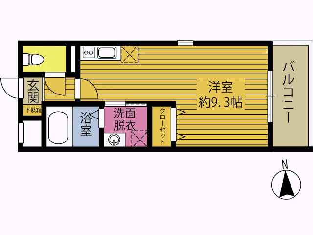 大分市金池南のマンションの間取り