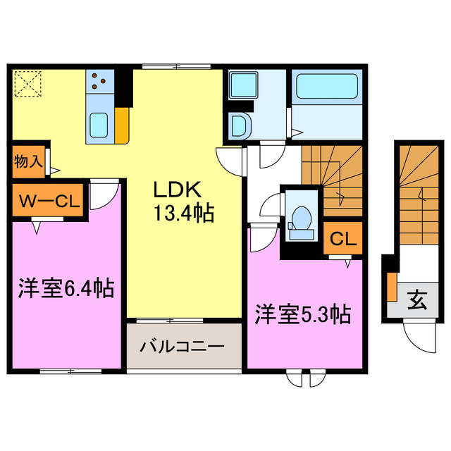 仮)石部中央4丁目アパートの間取り