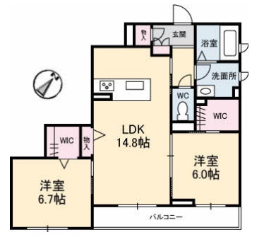 【広島市安佐南区祇園のマンションの間取り】