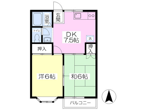 ジュネス弐号館の間取り