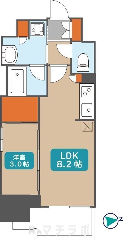 名古屋市千種区今池のマンションの間取り