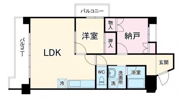 豊中市西緑丘のマンションの間取り