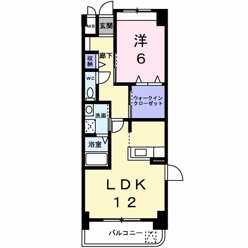 津山市高野山西のマンションの間取り