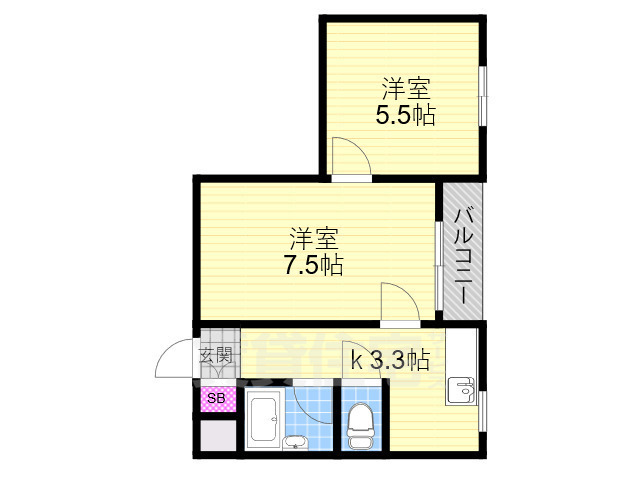 メモワール江戸堀の間取り