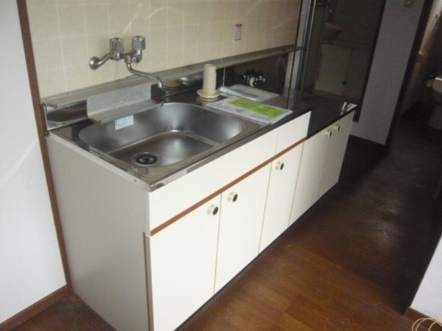 キッチン　２ハンドル給湯　ガスコンロ設置可