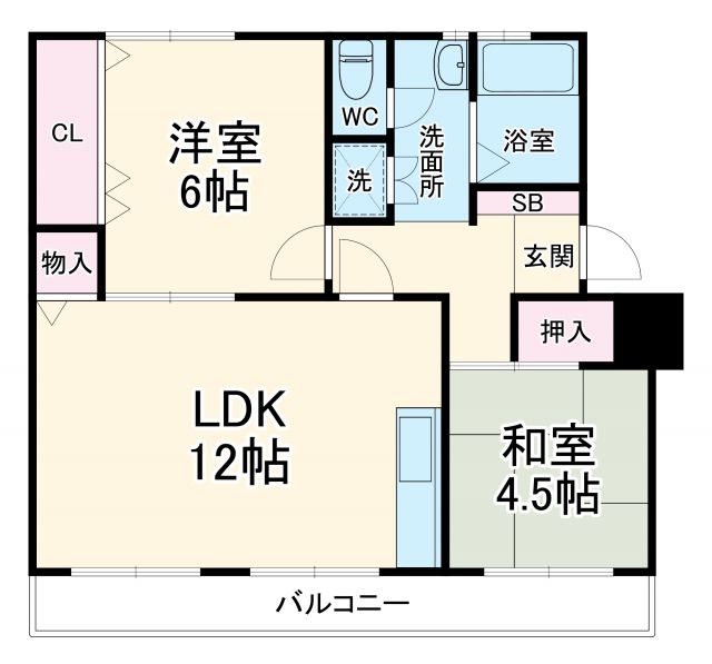 名瀬マンションの間取り写真