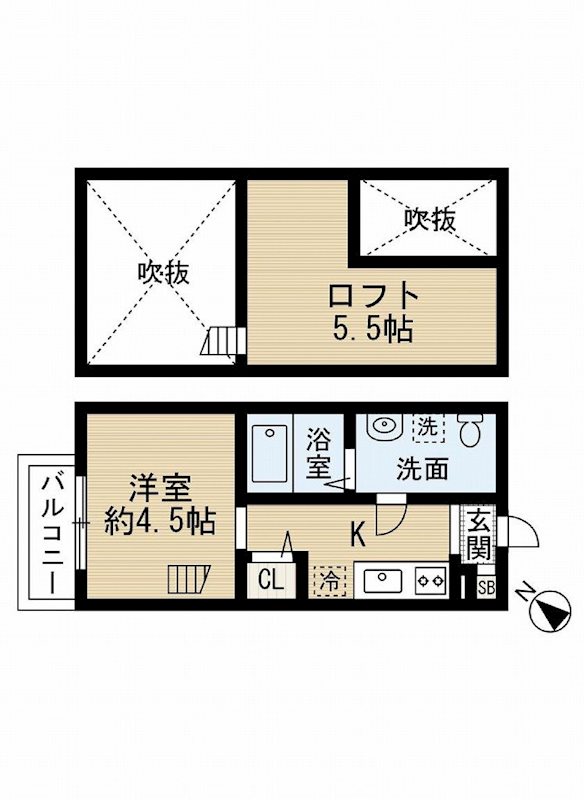クレストコート鷹取の間取り写真