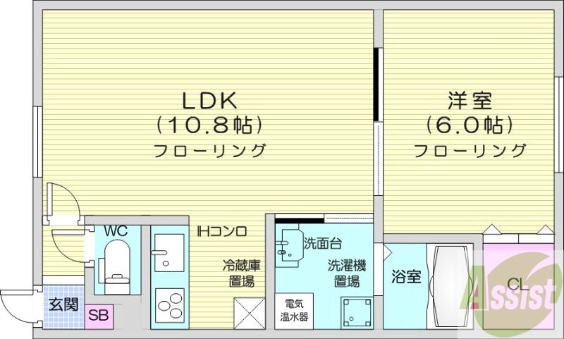地下鉄南北線 麻生駅 徒歩13分 2階建 築21年の間取り写真