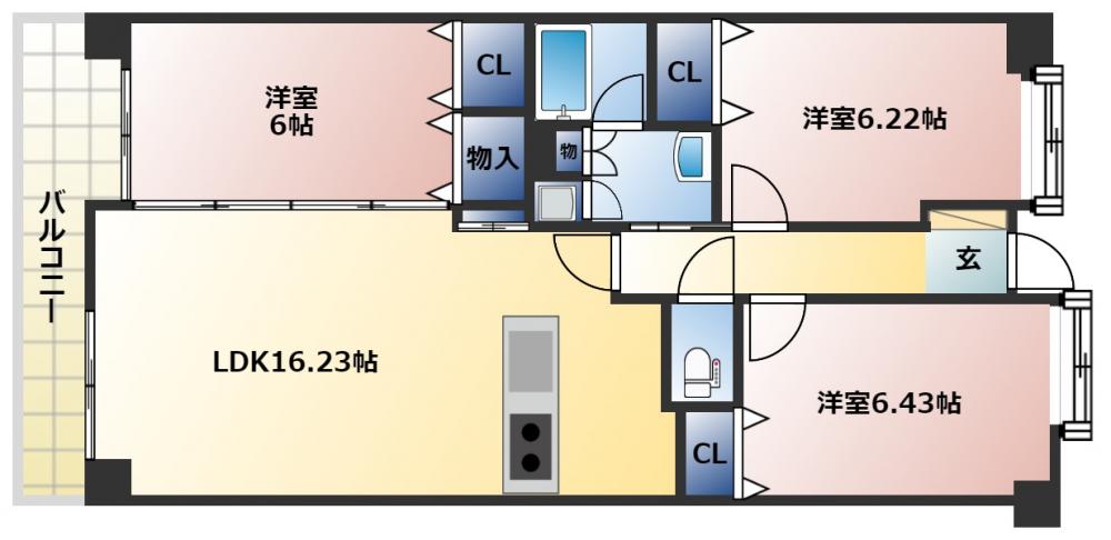 Ground　Hillsの間取り